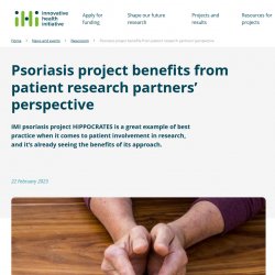 IHI publishes article on the HIPPOCRATES' Patient Research Partner approach